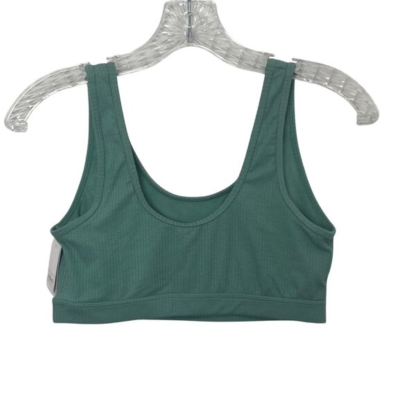 Auden Unlined Scoop Neck Bralette Medium Teal Blue Green New - Picture 2 of 12